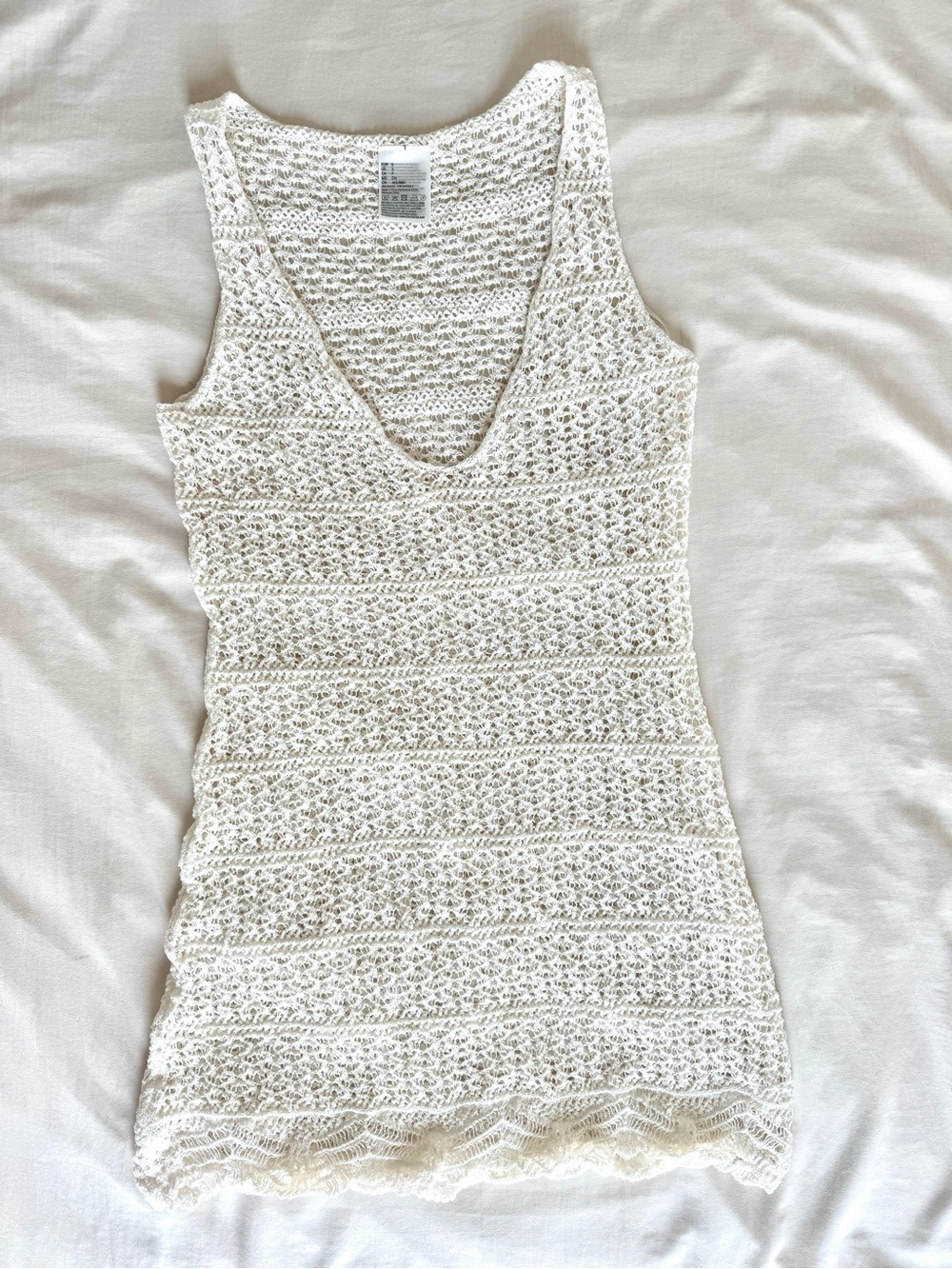 White Crochet Beach Cover Up Dress